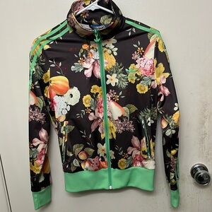Adidas X The Farm Rio Fruit Bowl Firebird Track Jacket GreenWomen| Size: M